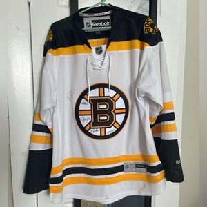 Vintage Signed Reebok Boston Bruins Hockey Jersey. Adult Large.